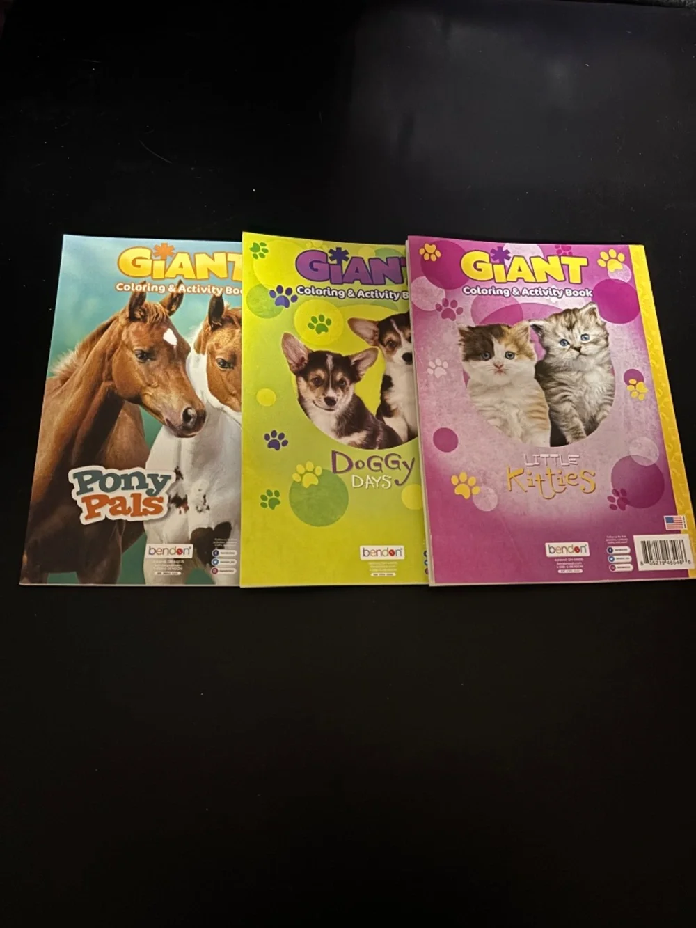 Animal coloring books X 3